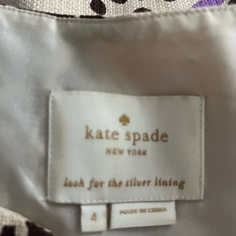 Kate Spade Kieran Dress Hydrangea Moroccan V Neck Side Zip Sleeveless Dress 4